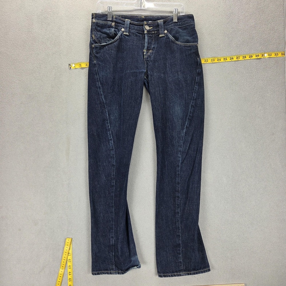 Vintage Levis Engineered Jeans Womens 28x32 Blue Twisted Dark Wash Button Fly